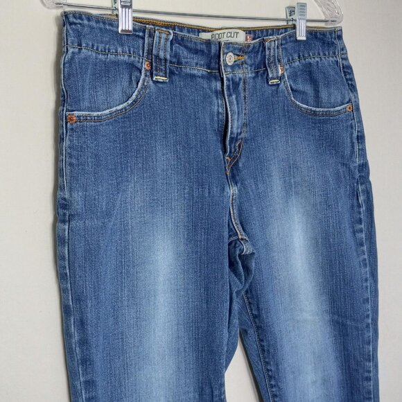 Levis Jeans Women's 10S 525 Boot Cut Blue Stretch Medium Wash Blend Denim - Picture 3 of 12